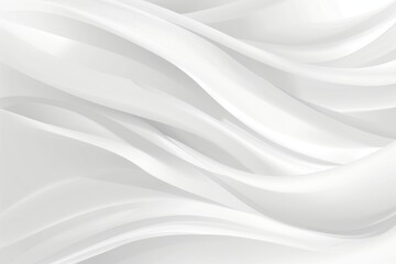 Obraz premium Abstract White Gray Satin Silky Cloth, Fabric Textile Drapery with Curve Wavy Folds Background