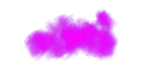 Fantastic purple smoke. Magic smoke. Smog cloud on podium or stage. Fog vapor over ground or water surface, magic haze. PNG.
