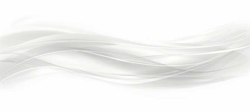 Abstract white and gray background with smooth lines, waves, and flowing shapes conveying elegance. - Powered by Adobe