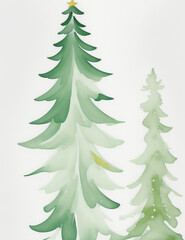 Obraz premium christmas trees - christmas tree background - Generative AI