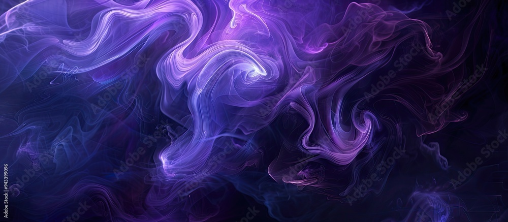 Poster a copious amount of swirling purple and blue mist against a backdrop of midnight black provides ampl