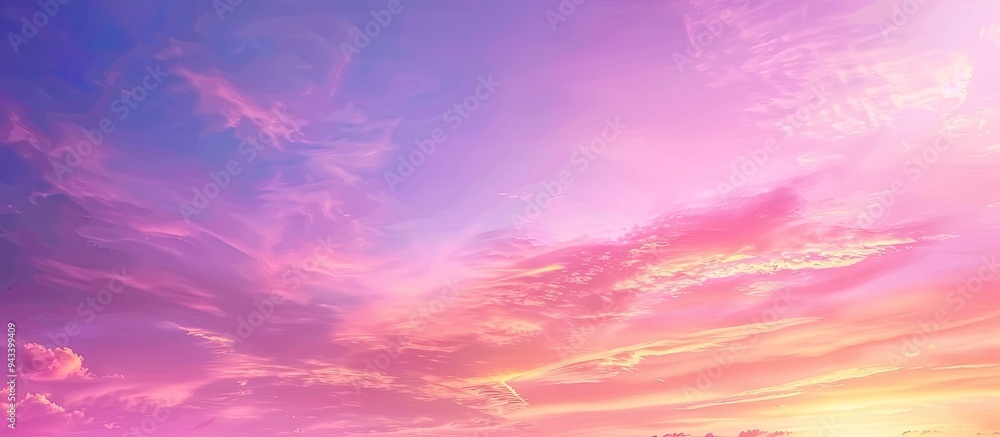 Aufkleber vivid gradient colors paint the sunset sky creating a unique sky texture forming an abstract nature 