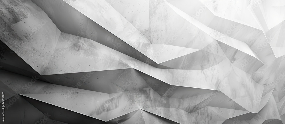 Poster Modern white and grey background design featuring abstract geometric patterns with subtle blurred patterns ideal for a copy space image