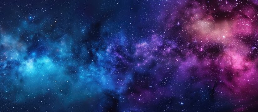 Night sky filled with colorful stars and the Milky Way galaxy Background of the starry sky with a panoramic view Ideal for a copy space image