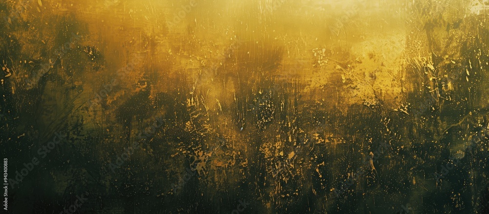 Poster abstract background with a grainy dark yellow color gradient featuring a noise texture effect ideal 