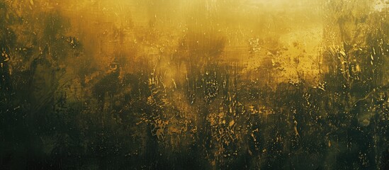 Abstract background with a grainy dark yellow color gradient featuring a noise texture effect ideal for overlay and copy space image