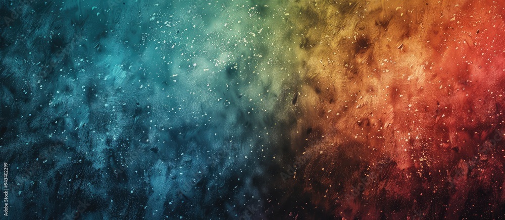 Poster Abstract background with a gradient color blend and grainy texture creating a noise effect that can be used as a copy space image