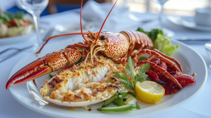 Lobster Dinner on a Plate