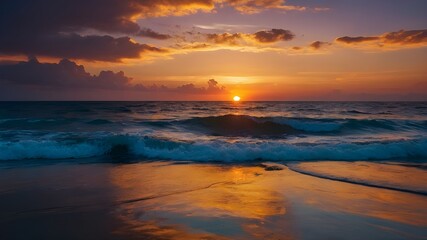 sunset over the sea