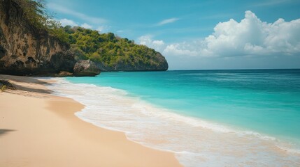 Fototapeta premium Tranquil Beach with Crystal Clear Water