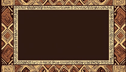 Obraz premium African tribal border design