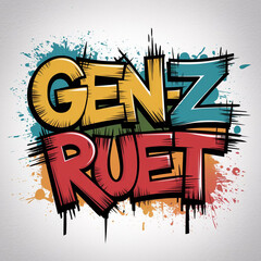 GENZ RUET typography t shirt design