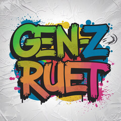 GENZ RUET typography t shirt design