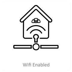 Wifi Enabled House Icon Concept