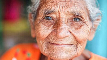 Senior south east asian woman smiling and posing for portrait