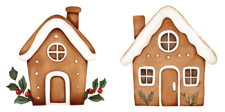 Charming gingerbread houses decorated for the festive season, showcasing delightful details and cozy winter vibes.