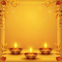 Diwali celebration Indian festival of lights Diya oil lamp and Rangoli decoration colorful flowers ,copy space, diwali background diwali poster, diwali banner