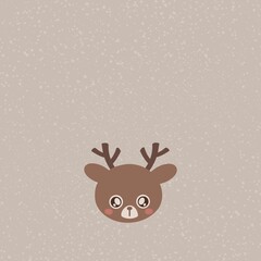 christmas card with deer