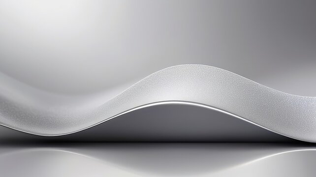 Gradient of silver color and soft grey with a breezy effect, defocused into a modern & sleek blur, providing a fresh and contemporary background for beauty products. Made with generative AI technology