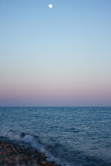 Sunset at sea in Sochi (Adler).