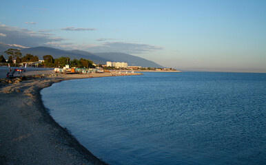 Obraz premium Sunset at sea in Sochi (Adler).