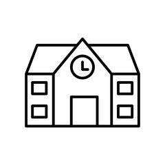 School building vector illustration,flat design