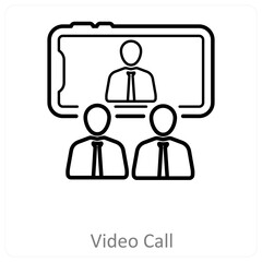 video call and call icon concept