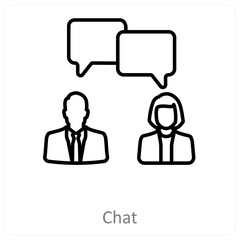 chat and message icon concept