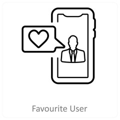 favorite user and user icon concept