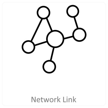 network link and connection icon concept