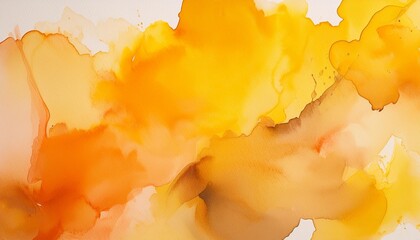 abstract yellow and orange watercolor background