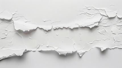 Obraz premium Ripped paper on white surface