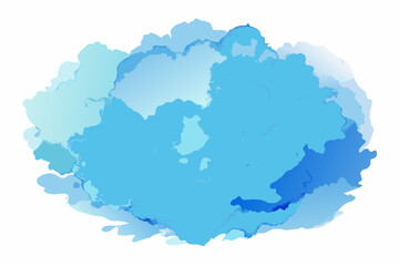 Obraz premium Abstract Blue Watercolor Splash