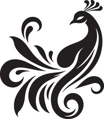 Naklejka premium Peacock feather illustration