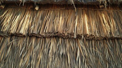 Roof covered with thatch