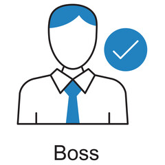 Boss icon, Leadership and Authority The Role of a Boss, Effective Management with Strong Leadership as a Boss