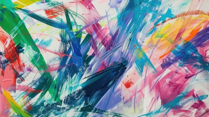 Abstract colorful brushstrokes