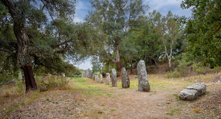megalithic menhirs arise in the nuragic village of biru and concas