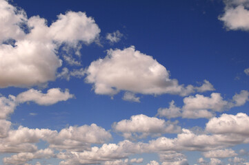 White clouds and blue sky