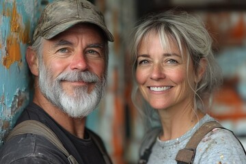 Mature Couple Painting Wall Together During Home Repair: Tips for a Successful Room Renovation
