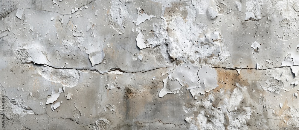 Aufkleber Shabby texture background of a worn fragment of an old concrete wall with painted stucco offering ample copy space image