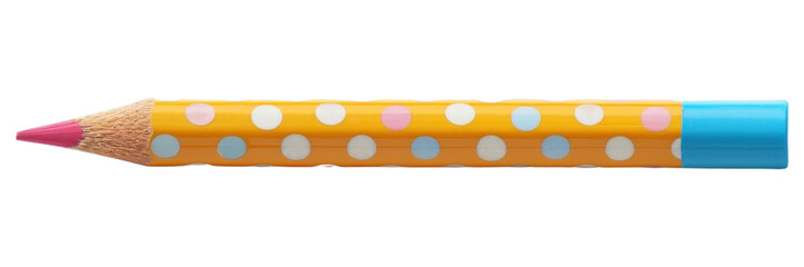PNG Colorful polka dot pencil