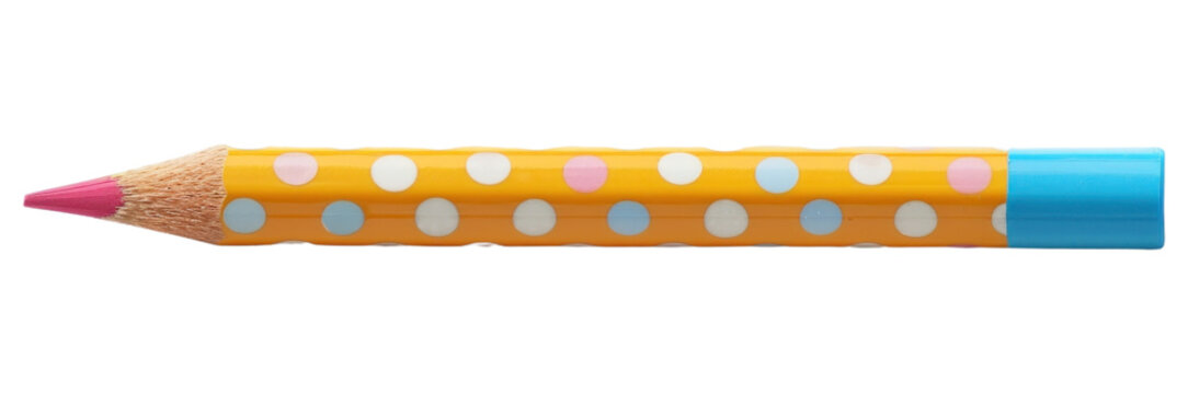 PNG Colorful polka dot pencil