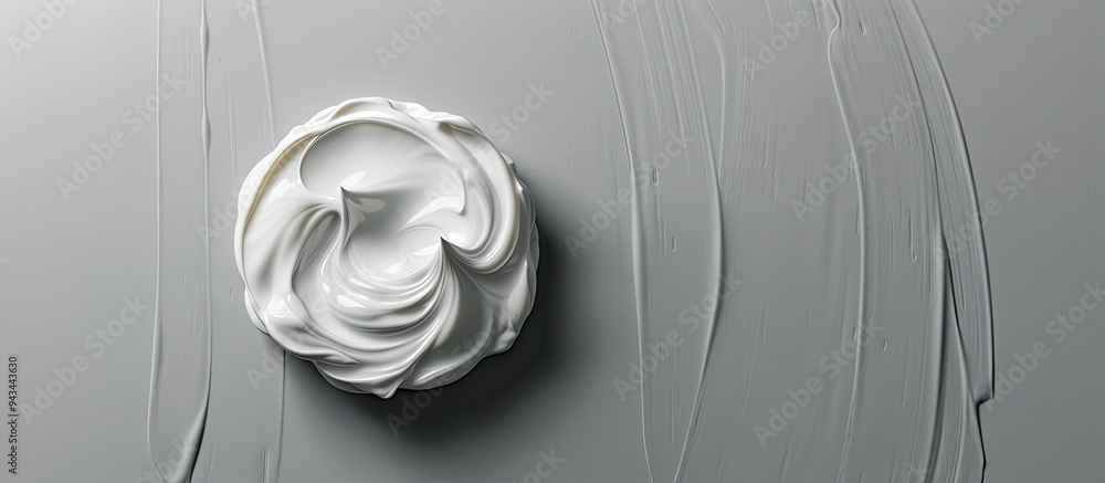 Leinwandbilder top view of face cream on a grey backdrop with copy space image available for text