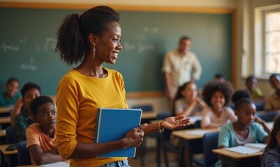 teacher and students in classroom