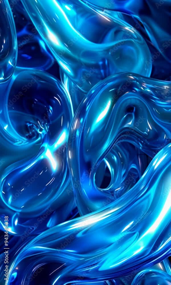 Poster the vibrant and dynamic blue wave patterns produce a captivating abstract texture ideal for various 