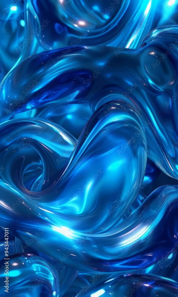 Poster the vibrant and dynamic blue wave patterns produce a captivating abstract texture ideal for various 