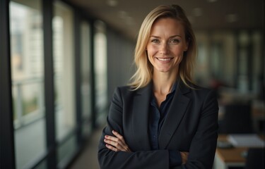 Fototapeta premium portrait of a businesswoman,arms crossed