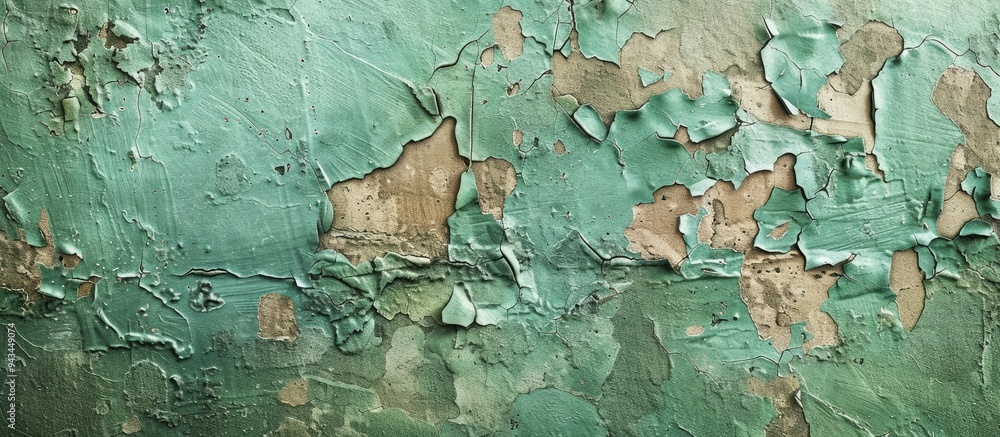 Aufkleber grungy green wall plaster texture for design with a copy space image