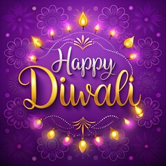 Free Photo Happy Diwali illustration Festive Diwali and Deepawali card The Indian festival of lights generated ai